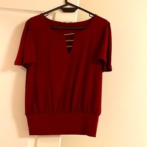 short sleeve,red top , M